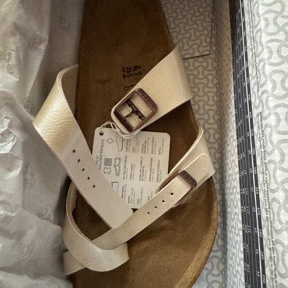 Amazon.com | Birkenstock Mayari Sandal,Graceful Antique Lace  Birkenstock Mayari Graceful Pearl, Brand New, size 10 / 41
